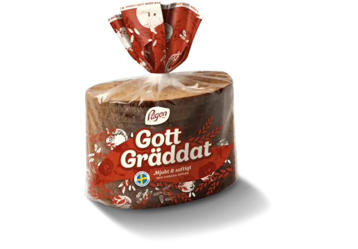 Pagen Gott Gräddat, ett mjukt och saftigt bröd med svenska äpplen. Perfekt att grädda om degigt bröd för extra god smak.